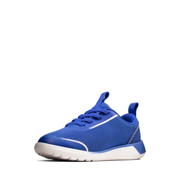 Clarks Girls Suburb Spark Toddler Trainers Blue | CA-6982154